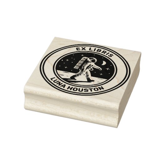 Ex Libris - Moon Walk Rubberstempel (Stempel)