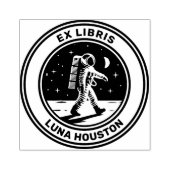 Ex Libris - Moon Walk Rubberstempel (Afrduk)