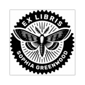 Ex Libris - Moth Rubberstempel (Afrduk)
