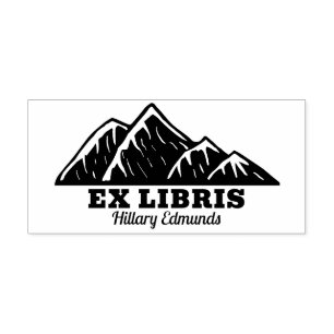 Ex Libris Mountains Rubber Stamp Rubberstempel
