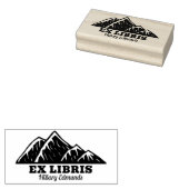 Ex Libris Mountains Rubber Stamp Rubberstempel (Gestempeld)