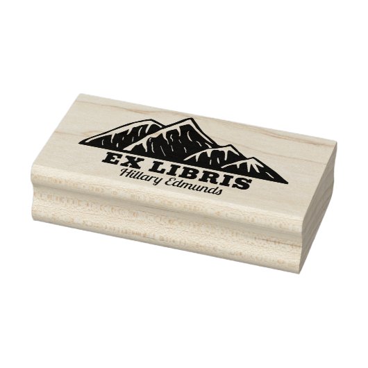 Ex Libris Mountains Rubber Stamp Rubberstempel (Stempel)