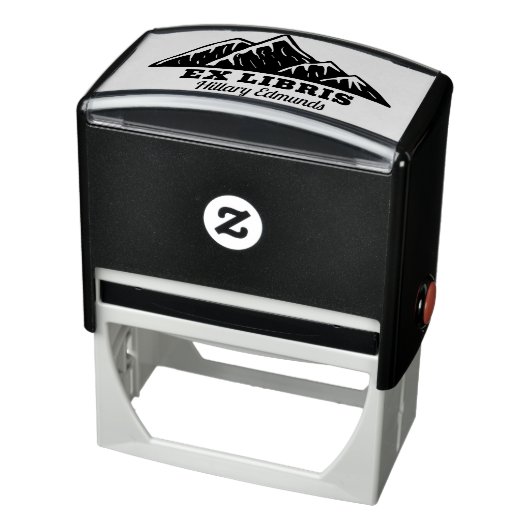 Ex Libris Mountains Rubber Stamp Zelfinktende Stempel (Product)