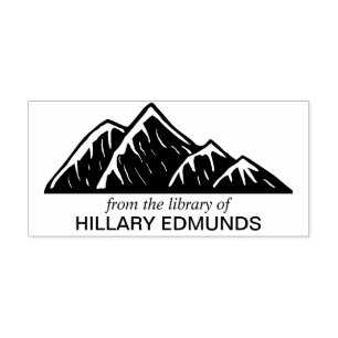 Ex Libris Mountains Rubberstempel