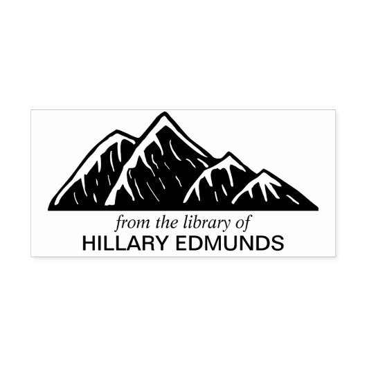 Ex Libris Mountains Rubberstempel (Afrduk)