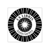 Ex Libris Mystical Star Burst v3 Rubberstempel (Afrduk)