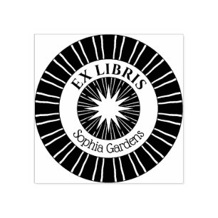 Ex Libris Mystical Star Burst v3 Rubberstempel