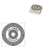 Ex Libris Mystical Star Burst v8 Rubber Stamp Rubberstempel (Gestempeld)