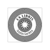 Ex Libris Mystical Star Burst v8 Rubber Stamp Rubberstempel (Afrduk)