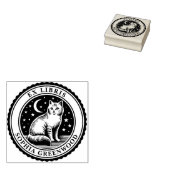 Ex Libris - Nachtelijke kat Rubberstempel (Gestempeld)