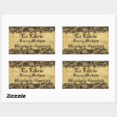 Ex Libris - omringd door stapels boeken Rechthoekige Sticker (Vel)