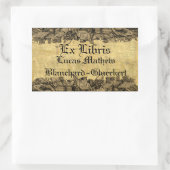 Ex Libris - omringd door stapels boeken Rechthoekige Sticker (Tas)