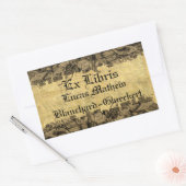 Ex Libris - omringd door stapels boeken Rechthoekige Sticker (Envelop)