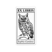Ex Libris - Owl Etiket (Voorkant)