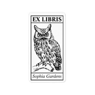 Ex Libris - Owl Etiket