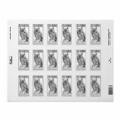 Ex Libris - Owl Etiket (Full Sheet)