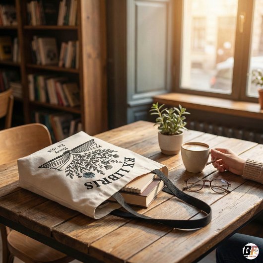 Ex Libris Personalized Book Lover Wildflower Aesth Tote Bag