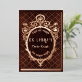 Ex Libris Personalized Bookplate Wall Art Decor Folie Feestdagenkaart (Staand Voorkant)