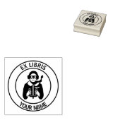 Ex libris pilot boekplaat rubberstempel (Gestempeld)