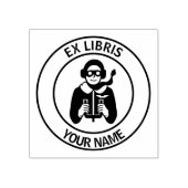 Ex libris pilot boekplaat rubberstempel (Afrduk)