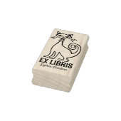 Ex Libris - Retro Cat Rubberstempel (Stempel)