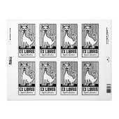 Ex Libris - Retro Cat v2 Etiket (Full Sheet)