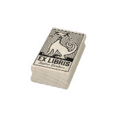 Ex Libris - Retro Cat v2 Rubberstempel (Stempel)