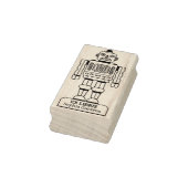 Ex Libris - Robot Librarian Rubberstempel (Stempel)
