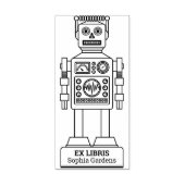 Ex Libris - Robot Librarian v3 Rubberstempel (Afrduk)
