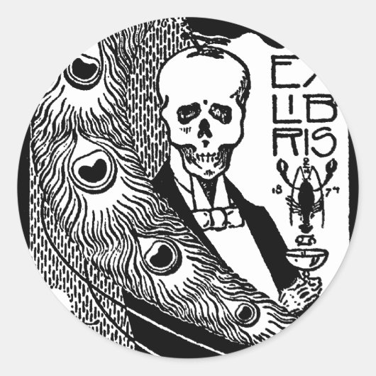 Ex libris ronde sticker (Voorkant)
