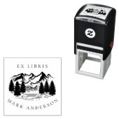 Ex Libris Rustic Handgetrokken - Aangepaste naam v Zelfinktende Stempel (In situ)