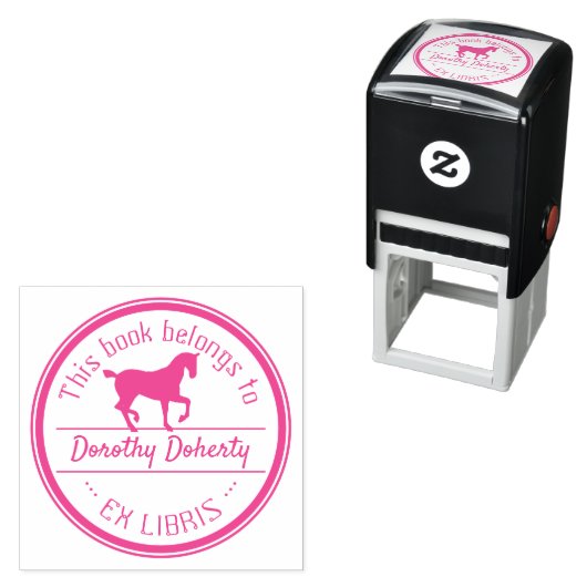 Ex libris | Schattig Paard Zelfinktende Stempel (In situ)