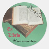 Ex Libris sticker, Ronde Sticker (Voorkant)
