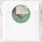 Ex Libris sticker, Ronde Sticker (Tas)