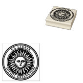 Ex Libris - Sun Face 2 Rubberstempel (Gestempeld)
