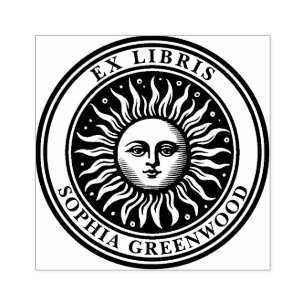 Ex Libris - Sun Face 2 Rubberstempel