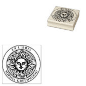 Ex Libris - Sun Face 3 Rubberstempel (Gestempeld)