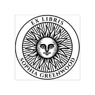 Ex Libris - Sun Face 3 Rubberstempel