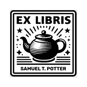 Ex Libris - Tea Party Rubberstempel