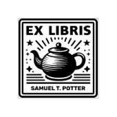 Ex Libris - Tea Party Rubberstempel (Afrduk)