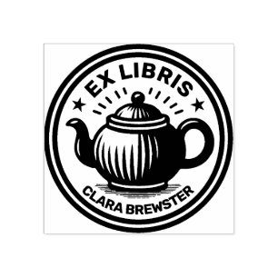 Ex Libris - Theepot Rubberstempel
