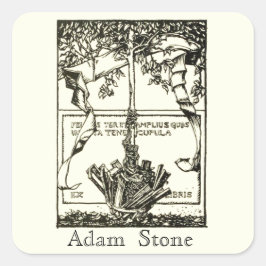 Ex Libris Tree met lint Sticker