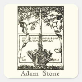 Ex Libris Tree met lint Sticker