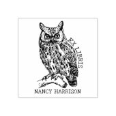 Ex Libris Uil, Aangepaste Bibliotheek Boekplaat Rubberstempel (Afrduk)