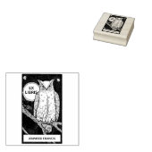 Ex Libris Uil, Aangepaste Bibliotheek Boekplaat Rubberstempel (Gestempeld)