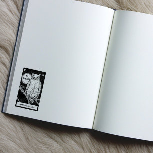 Ex Libris Uil, Aangepaste Bibliotheek Boekplaat Rubberstempel