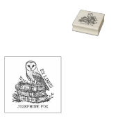  Ex Libris Uil, Aangepaste Bibliotheek Boekplaat Rubberstempel (Gestempeld)