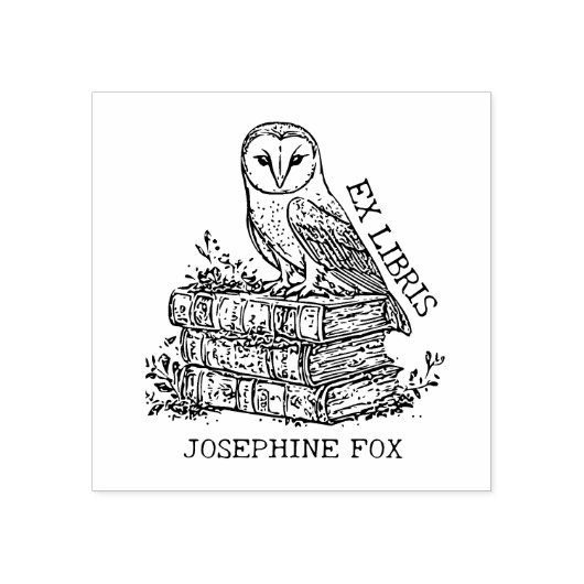  Ex Libris Uil, Aangepaste Bibliotheek Boekplaat Rubberstempel (Afrduk)