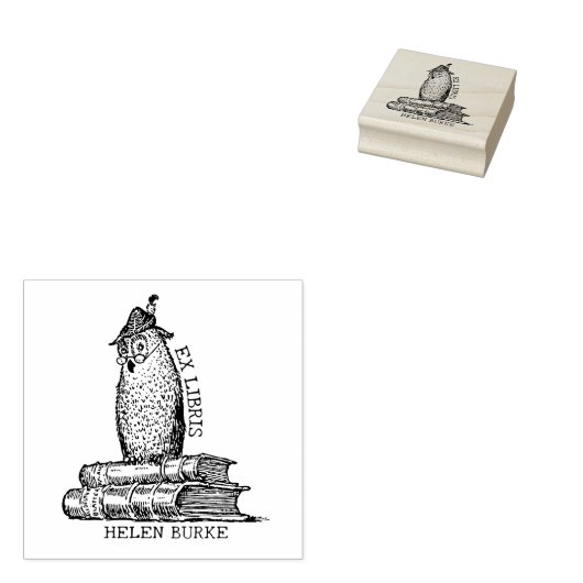 Ex Libris Uilen, Aangepaste Bibliotheek Boek Rubberstempel (Gestempeld)