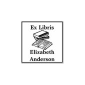 Ex Libris (Uit de Bibliotheek van Boekplaat) Rubberstempel (Afrduk)